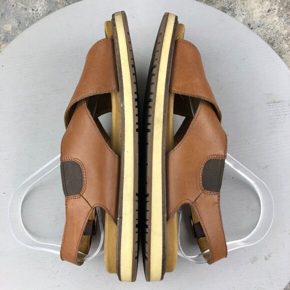 Keen Women's 9 Lana Brown Leather Open Toe Criss Cross Slingback Sandals FAIR - Picture 8 of 14